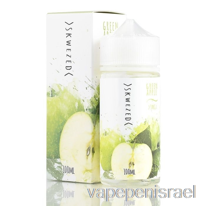 Vape ישראל תפוח ירוק חד פעמי - נוזל אלקטרוני משולב - 100 מ"ל 0 מ"ג